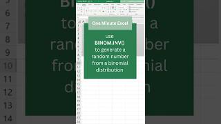 Use BINOMINV to generate a random output in Excel [upl. by Elmira]