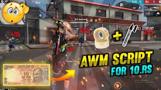 100 WORKING AWM SCRIPT ONLY 10 RS  B2K TRICKS AND TIPS  TAMIL FREE FIRE TRICKS [upl. by Lladnew]