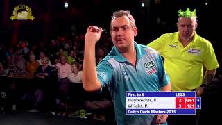 Dutch Darts Masters Quarter Final  Kim Huybrechts vs Peter Wright [upl. by Peti]