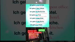 German verb gehen deutschland deutsch learngermanwithfun learngermanfast [upl. by Alburg]