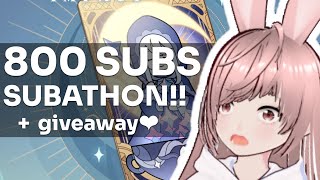 【SUBATHON PT 4】STREAM DOESNT END UNTIL WE HIT 800 SUBS 🤍  WELKIN MOON GIVEAWAY【VTUBER】 [upl. by Biggs261]