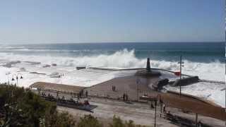 Tenerife Bajamar  fuerte oleaje en las piscinas naturales de bajamar [upl. by Zucker]