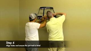 Range Kleen Double Shelf Pot Rack Assembly and Install [upl. by Idissac]