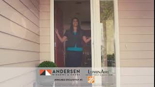 LuminAire™ Single Retractable Screen Door Feature  Andersen Windows [upl. by Eanram]