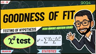 26  Goodness of Fit  Chi Square Test  Test of Significance  Hypothesis Testing  Statistics [upl. by Nnanaej683]