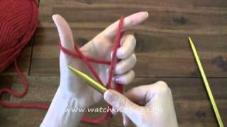 How to Cast on  Long tail cast on  Online Knitting Tutorials for Beginners [upl. by Hainahpez725]