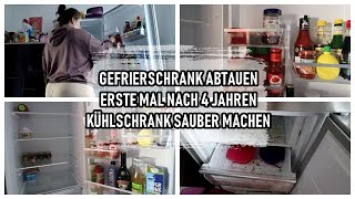 GEFRIERSCHRANK ABTAUEN amp REINIGEN  ERSTE MAL NACH 4 JAHREN  KÜHLSCHRANK AUSRÄUMEN amp SAUBER MACHEN [upl. by Grunberg]