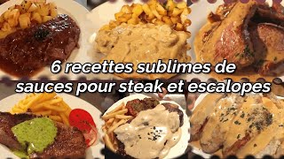 Sauces pour steak et viandes poêlées  6 recettes sublimes et délicieuses [upl. by Neddie]