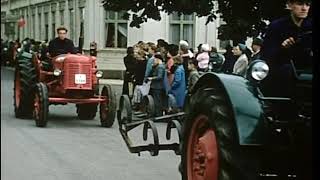 Bondetåg i Eksjö 1957 [upl. by Alrad]