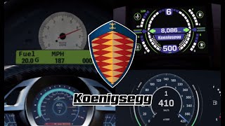 FH5 All Koenigsegg Cars Acceleration Battle 0500 kmh [upl. by Nyladgam110]