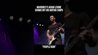 Adam Levine Shows Off Guitar Chops on EXCELLENT quotPurple Rainquot Solo [upl. by Monagan583]