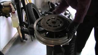 Changing a Harley Tire Using NoMar Changer [upl. by Eisserc]