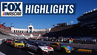 2022 Busch Clash at The LA Coliseum  NASCAR ON FOX HIGHLIGHTS [upl. by Ennairol]