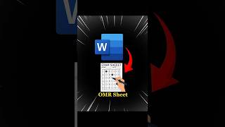 Easy Way to Make OMR Sheet in MS Word 🔥📄shorts omrsheet computer [upl. by Llirret]