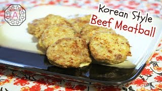 Korean Style Beef Meatball Side 소고기 동그랑땡  Aeris Kitchen [upl. by Helali645]