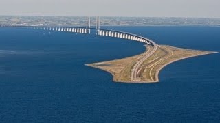 SWEDEN amp DENMARK Øresund Bridge and tunnel [upl. by Tarkany]