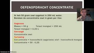 Concentratie en volumemassa percentage [upl. by Sinnoda377]