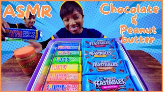 ASMR  MUKBANG CHOCOLATE BARS AND PEANUT BUTTER [upl. by Gabbi312]