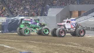 Monster Jam Indianapolis 2024 racing [upl. by Denman]