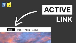 Show Active Links in CSS and Javascript [upl. by Shawna]