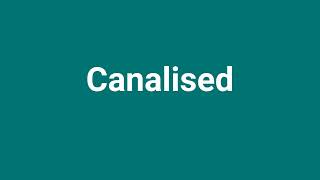 Canalised Meaning and Pronunciation [upl. by Hutchings]