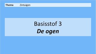 VMBO 4  Zintuigen  Basisstof 3 De ogen  8e editie [upl. by Aruabea557]