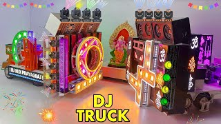 DIY Gauri Ganesh Durga Puja Navratri MiniDJ Truck  wedding DJ Kaali Pooja RoadLight Big DJ Truck [upl. by Ahsaele29]