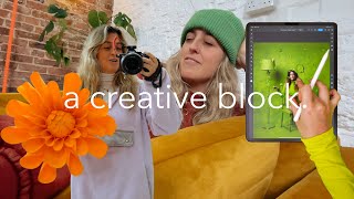 navigating a creative block making giant dahlias  editing on iPad Pro  studio vlog 20 [upl. by Lita]