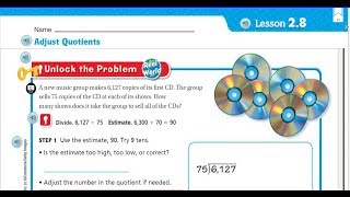 Go Math 5th Grade Lesson 28 Adjust Quotients [upl. by Lody]