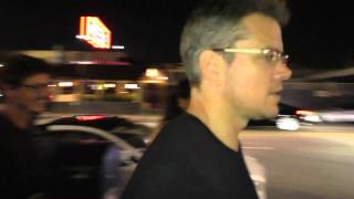 Matt Damon leaving Toca Madera Restaurant in West Hollywood [upl. by Hamburger]