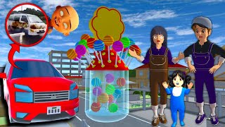 Mobil Van Hantu Merah Bawa Kabur Permen Raksasa Mio 😱 Yuta Panik‼️ Sakura school simulator [upl. by Atinad]