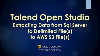 Get the Power of AWS Storage  TalendExtracting Data from SQL Server to S3 Files  Easy Demo [upl. by Hairahs]