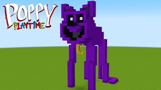 Minecraft Tutorial How To Make A Nightmare Catnap Statue quotPoppy Playtime Chapter 3quot [upl. by Changaris140]