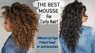 The BEST Mousse For Curly Hair Product Swap w JustLikeJackies  BiancaReneeToday [upl. by Newo]