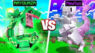 Rayquaza VS Mewtwo in Minecraft Cobblemon [upl. by Llireva]