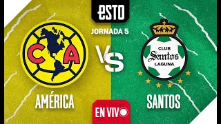 RESUMEN AMERICA VS SANTOS EN VIVO LIGA MX [upl. by Dilahk]