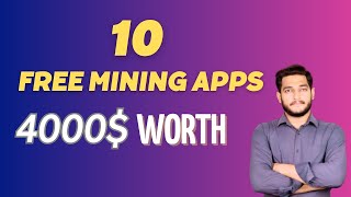 10 Free BitcoinCrypto Mining Apps Tutorial  Real Mining Apps [upl. by Ayot761]