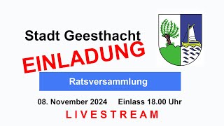 Ratsversammlung der Stadt Geesthacht November 2024 [upl. by Lundt]