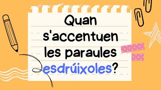 👀 Quan saccentuen les esdrúixoles en català [upl. by Jezrdna]