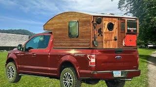 I Built This DIY Truck Camper In My Garage Using Readily Available Natural Building Materials [upl. by Cappello]