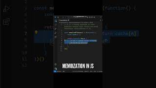 😍😍 Perks of Memoization Caching Technique in JavaScript ES6 shorts javascript programming code [upl. by Hudis]