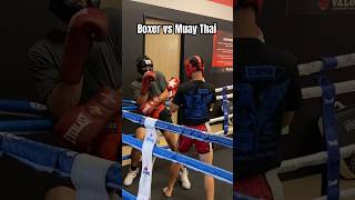 Boxing vs Muay Thai sparring boxing muaythai shortvideo [upl. by Medea]