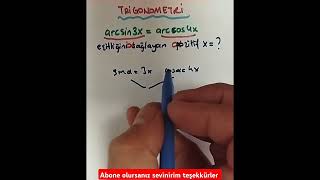 Ters Trigonometrik Fonksiyonlar Arcsinx Arccosx 2025 aytmatematik trigonometry math [upl. by Giffer]