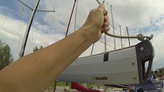 How to remove mainsail from seldén furling mast  detailed version [upl. by Hselin]