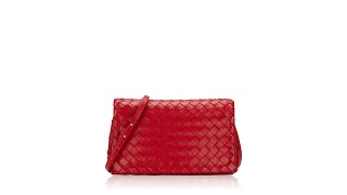 Bottega Veneta Nappa Intrecciato Olimpia Crossbody Messenger Flap Red [upl. by Wittie610]