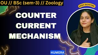 Counter Current Mechanism  BSc Zoology lecture  Sem 3 Osmania University  Humera [upl. by Lahcym4]