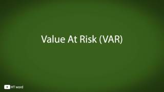 How to pronounce Value At Risk VAR financial terms [upl. by Honig792]