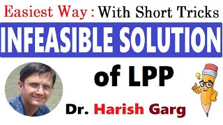 Infeasible solution of LPP by Simplex Method [upl. by Okomot]