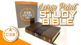 CSB Large Print Study Bible Review Mahogany LeatherTouch [upl. by Shirberg]