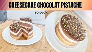 Recette du cheesecake sans cuisson chocolat pistache [upl. by Vernon]